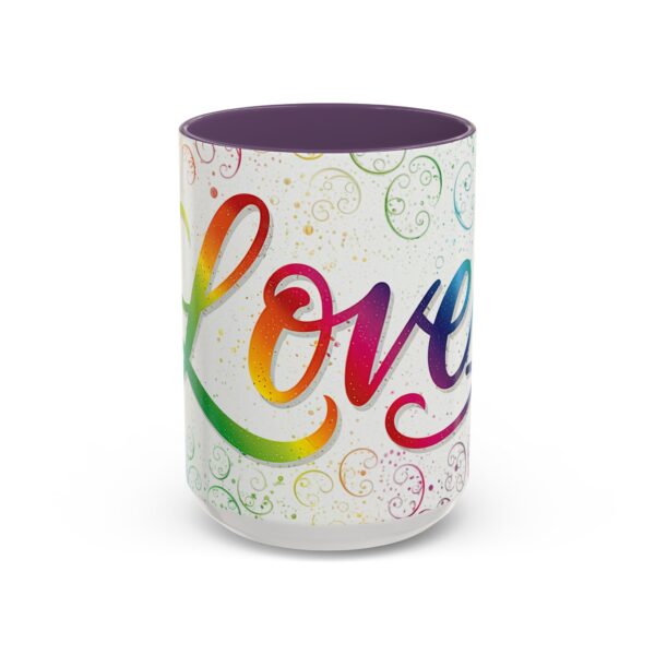 Our inspirational "Love" 'spirals' Ceramic Accent Coffee Mug Design is Perfect for Wedding Gifts, Inspirational Decor - Image 57