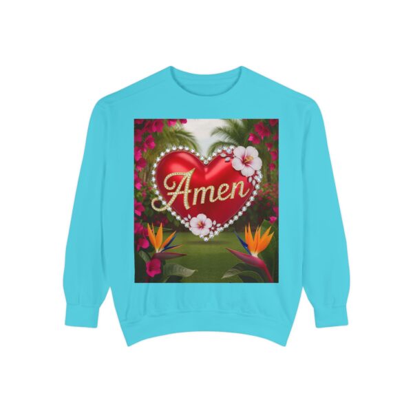 Sweatshirt Unisex Inspirational-With our beautiful "Amen" 'Solid Red Heart'- Faith Apparel, Unisex Top, Religious Gift, Comfort Wear, Church Event Style - Image 19