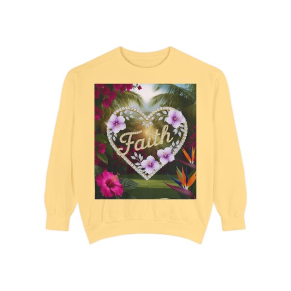 Sweatshirt Unisex Inspirational "Faith" 'Diamond Ring Heart' Christian Virtues Uplifting Faith-Based Apparel Gospel Encouragement Comfort - Image 10