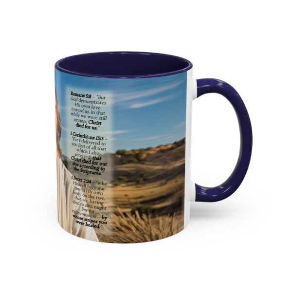 Our inspirational "Just Jesus" and Verses on Salvation Ceramic Accent Coffee Mug Design is Perfect for Wedding Gifts, Inspirational Decor - Image 6