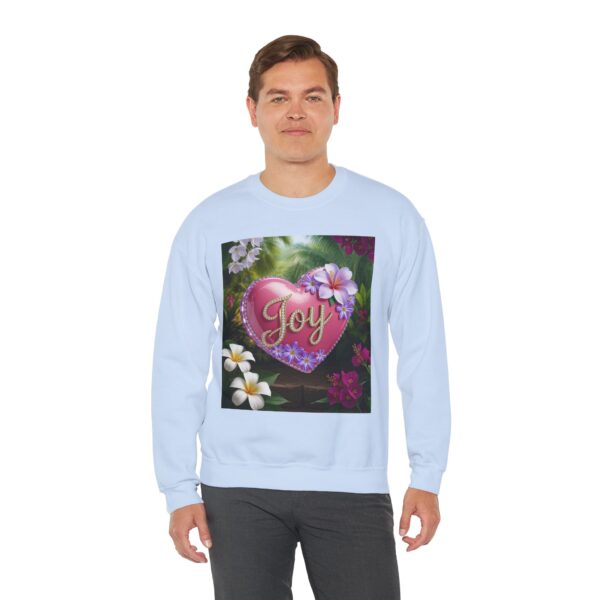 Crewneck Sweatshirt-with our inspirational "Joy" 'Solid Pink Heart' Design!! Vintage Inspired Faith Apparel, Gospel Fashion Unisex Heavy - Image 7
