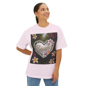 Our Inspirational "Saved" 'Pure White Heart' Design! Boxy T-Shirt Christian Faith Apparel Unisex Cotton Tee, Oversized Boxy Top T-shirt