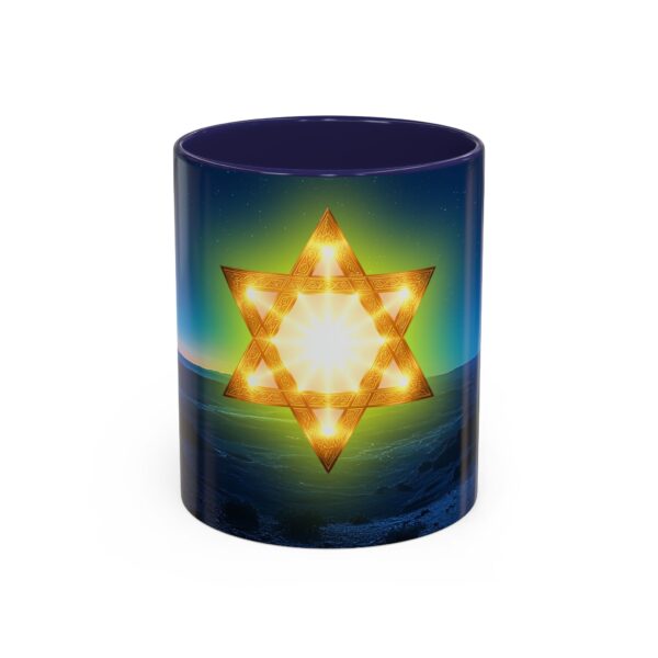 Our inspirational 'Star of David over Israel' Ceramic Accent Coffee Mug Design is Perfect for Wedding Gifts, Inspirational Decor - Image 5
