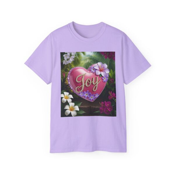 Our inspirational "Joy" 'Solid Pink Heart' Design! on a Christian Unisex Cotton T-Shirt, Faith Spiritual Apparel, Love Gift - Image 25