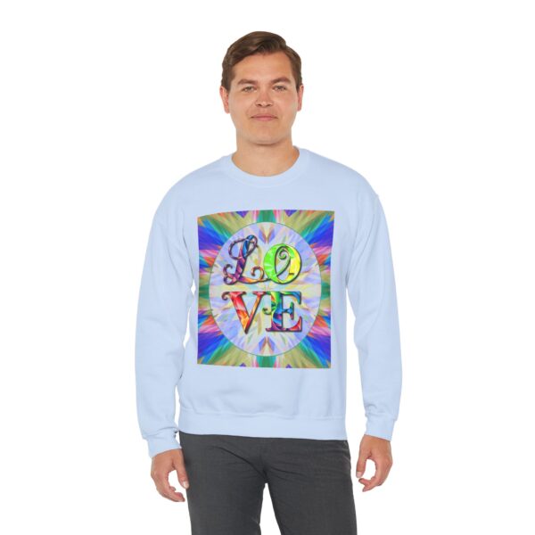 Crewneck Sweatshirt-with our inspirational "Love" 'kaleidoscope' Design!! Vintage Inspired Faith Apparel, Gospel Fashion Unisex Heavy - Image 7