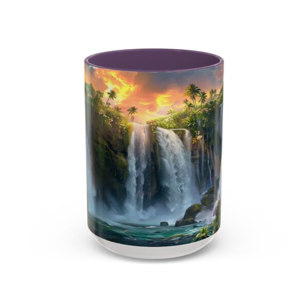 Our inspirational 'Philippine Waterfall' Ceramic Accent Coffee Mug Design is Perfect for Wedding Gifts, Inspirational Decor - Image 57