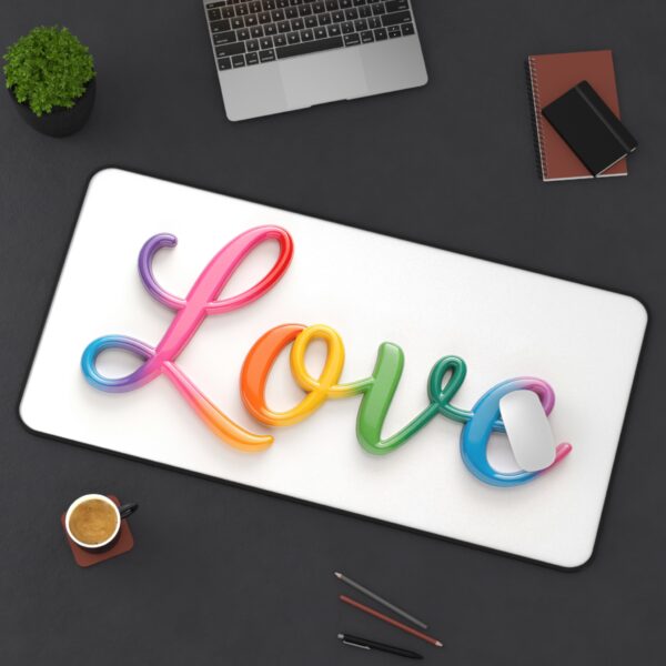 Inspirational Desk Mat with our "Love" Design. Mouse Pad, Office Decor Desk Accessory, Gaming Pad, Computer Mat, Non-Slip - Image 8