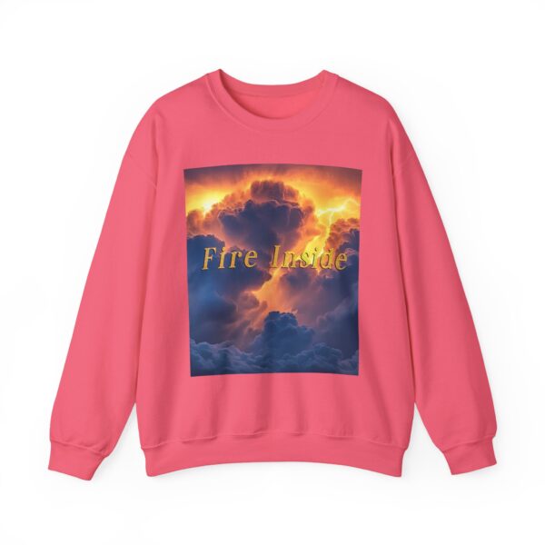 Crewneck Sweatshirt with our 'Storm Light' "Fire Inside" design! Beauty of Creation Tropical Storm Inspirational Sweatshirt Unisex - Image 51