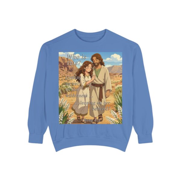Sweatshirt Unisex Inspirational-with our "Who is this?" from Song of Solomon 8:5 design in ANIME style! Faith Apparel Gospel Fashion Jumper, Pullover - Image 27