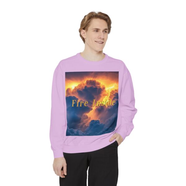 Sweatshirt Unisex Inspirational with our 'Storm Light' "Fire Inside" design! Beauty of Creation Tropical Storm, Jumper, Gift Nature Lovers - Image 30