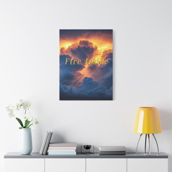 Inspirational matte Canvas Wall Art, with 'Storm Light' "Fire Inside" design! Beauty of Creation Tropical Storm Home Decor Uplifting Artwork - Image 8