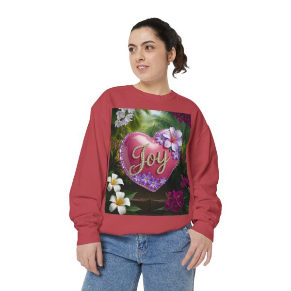 Sweatshirt Unisex with our Inspirational "Joy" 'Solid Pink Heart' Design! Faith Apparel Gospel Fashion Jumper, Pullover - Image 7