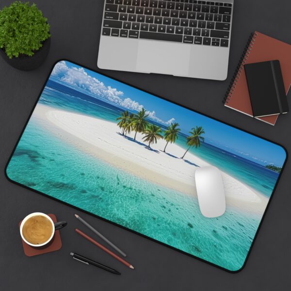 Inspirational Desk Mat 'Five Palm Island' - Mouse Pad, Office Decor Desk Accessory, Gaming Pad, Computer Mat, Non-Slip - Image 6