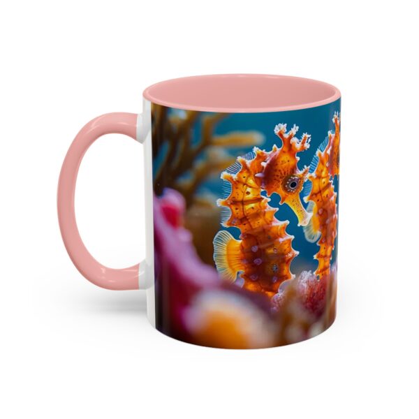 Our 'Seahorses' design Accent Coffee Mug, Perfect for Wedding Gifts, Inspirational Decor Beauty of God's Creation Tea Ceramic - Image 11