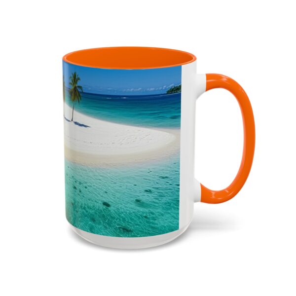 Our inspirational "Five Palm Island" Ceramic Accent Coffee Mug Design is Perfect for Wedding Gifts, Inspirational Decor - Image 54