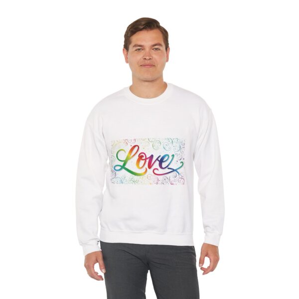 Crewneck Sweatshirt-with our inspirational "Love" 'spirals' Design!! Vintage Inspired Faith Apparel, Gospel Fashion Unisex Heavy - Image 3