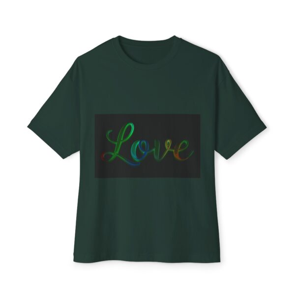Our "Love" 'light in darkness' design on a Unisex Tee, Inspirational Oversized Box Tshirt, Religious Graphic Top, Travel Bible Verse Apparel - Image 13