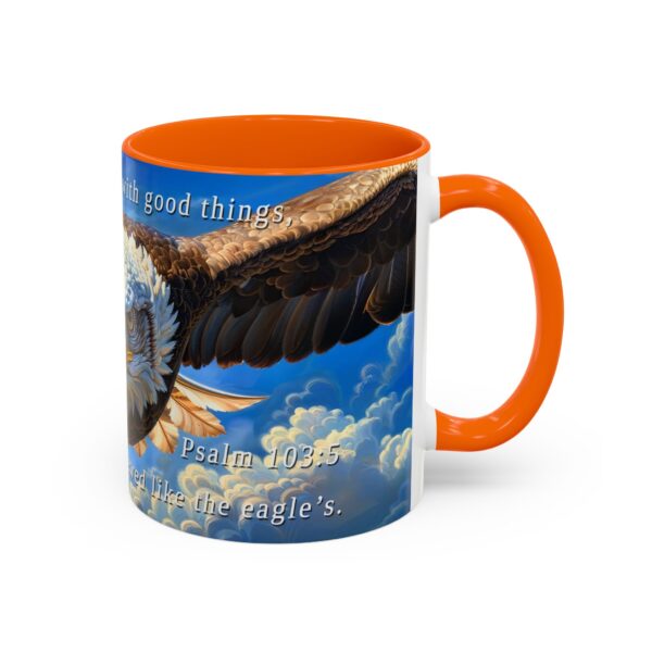 Our inspirational 'Soaring Eagle' and Psalm 103:5 'your youth is renewed like the eagles' design Ceramic Accent Coffee Mug Design is Perfect for Wedding Gifts, Inspirational Decor - Image 42
