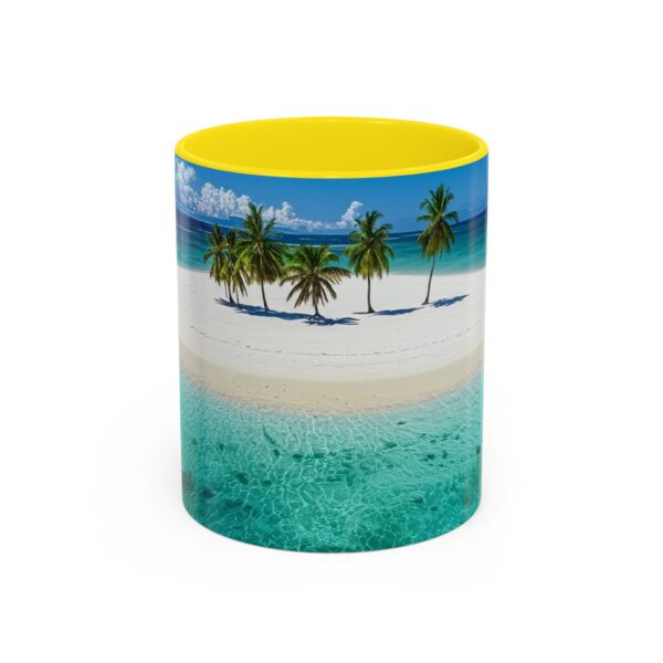 Our inspirational "Five Palm Island" Ceramic Accent Coffee Mug Design is Perfect for Wedding Gifts, Inspirational Decor - Image 49