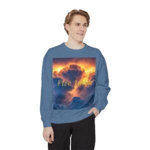 Sweatshirt Unisex Inspirational with our 'Storm Light' "Fire Inside" design! Beauty of Creation Tropical Storm, Jumper, Gift Nature Lovers