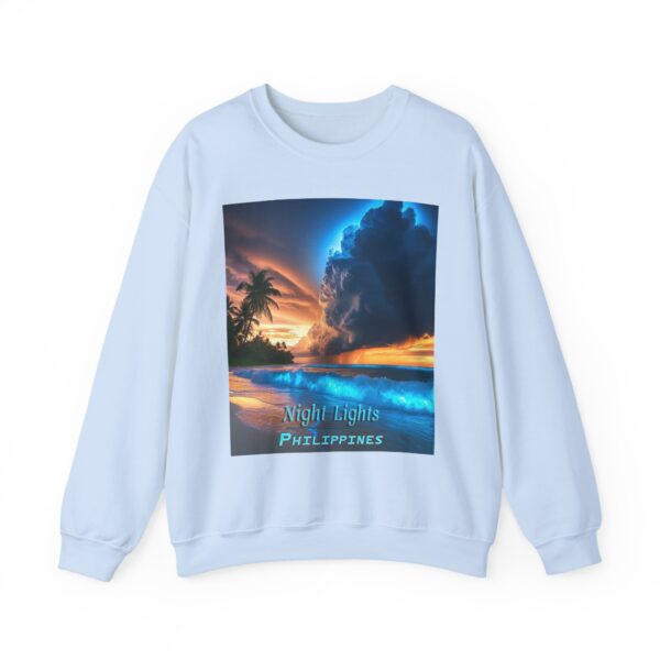 Crewneck Sweatshirt with our "Night Lights-Philippines" design! Tropical Beach Beauty of Creation Inspirational Sweatshirt Unisex - Image 17