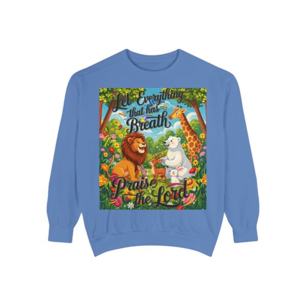Sweatshirt Unisex with our inspirational "Let Everything that has Breath Praise the Lord!" Design! Faith Apparel Gospel Fashion Jumper, Pullover - Image 30