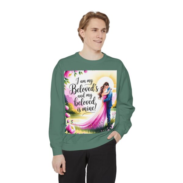 Sweatshirt Unisex with our inspirational "I am my Beloved's" from Song of Solomon design! Faith Apparel Gospel Fashion Jumper, Pullover - Image 4