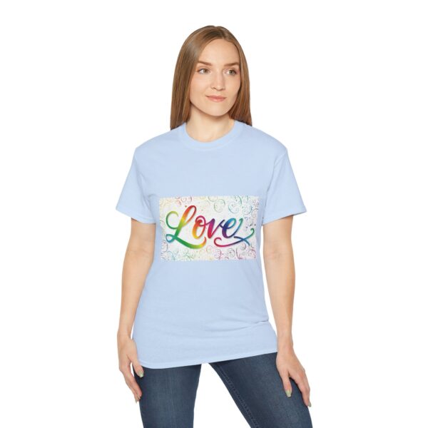 Our inspirational "Love" 'spirals' Design!! on a Christian Unisex Cotton T-Shirt, Faith Spiritual Apparel, Love Gift - Image 20