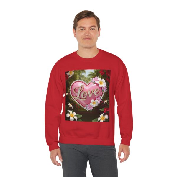 Crewneck Sweatshirt-with our inspirational "Love" 'Solid Pink Heart' Design!! Vintage Inspired Faith Apparel, Gospel Fashion Unisex Heavy - Image 22