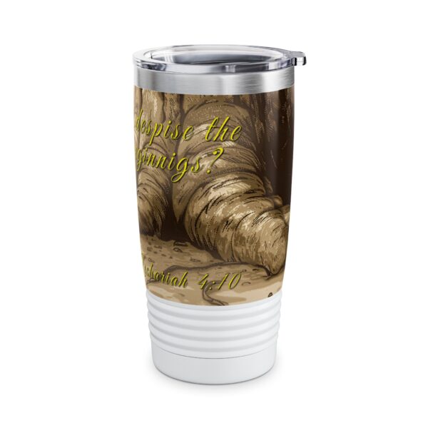 Our inspirational  'Day of Small Beginnings' from Zech 4:10 Tumbler | 20oz Inspirational Travel Mug, Motivational Drinkware, Perfect for Gifting - Image 2