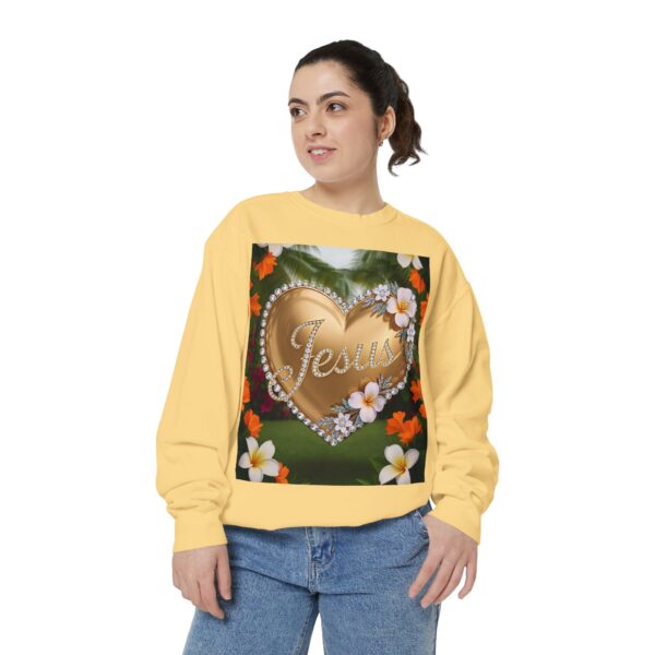 Sweatshirt Unisex with our Inspirational "Jesus" 'Diamond Ring-Solid Gold Heart' Design! Faith Apparel Gospel Fashion - Image 19