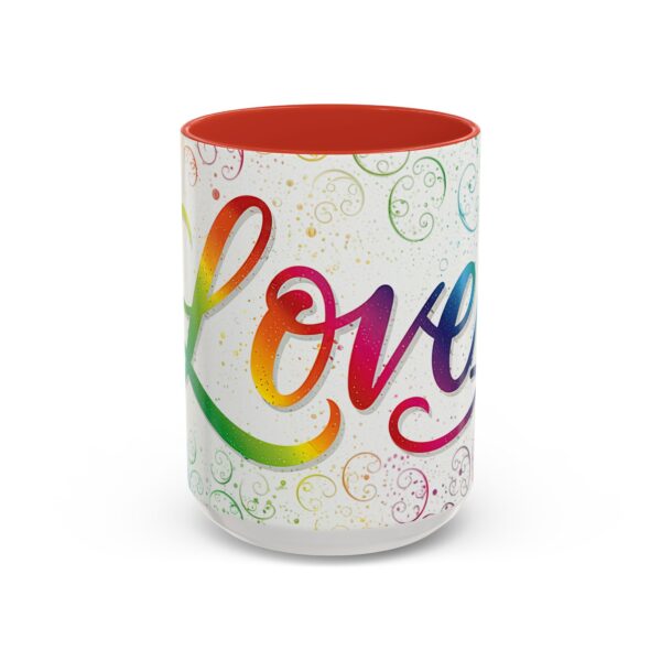 Our inspirational "Love" 'spirals' Ceramic Accent Coffee Mug Design is Perfect for Wedding Gifts, Inspirational Decor - Image 29