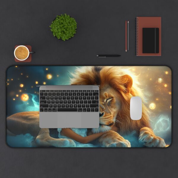 Inspirational Desk Mat 'Lucy and Lion' - Mouse Pad, Office Decor Desk Accessory, Gaming Pad, Computer Mat, Non-Slip - Image 8