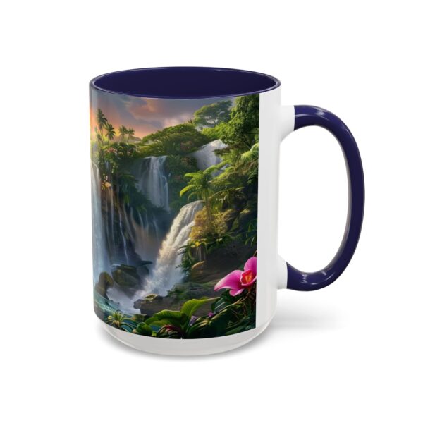 Our inspirational 'Philippine Waterfall' Ceramic Accent Coffee Mug Design is Perfect for Wedding Gifts, Inspirational Decor - Image 22
