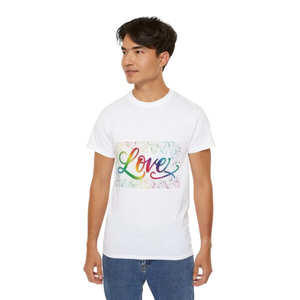 Our inspirational "Love" 'spirals' Design!! on a Christian Unisex Cotton T-Shirt, Faith Spiritual Apparel, Love Gift - Image 8