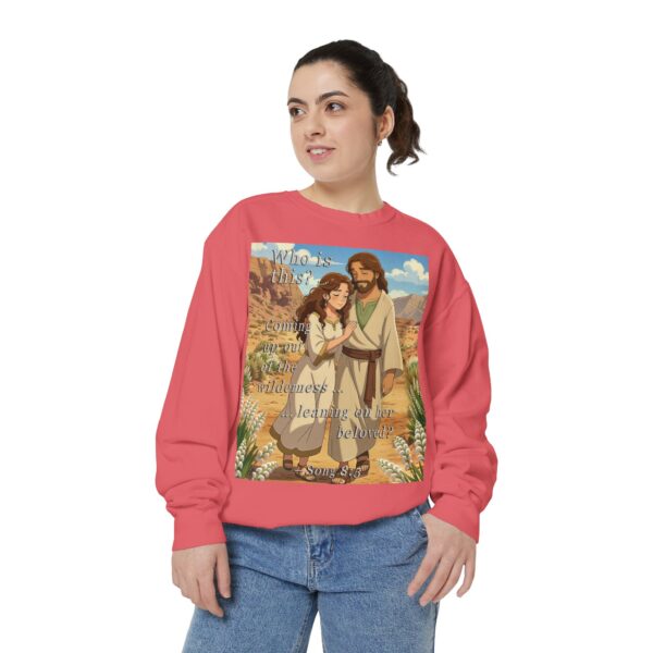Sweatshirt Unisex Inspirational-with our "Who is this?" from Song of Solomon 8:5 design in ANIME style! Faith Apparel Gospel Fashion Jumper, Pullover - Image 41