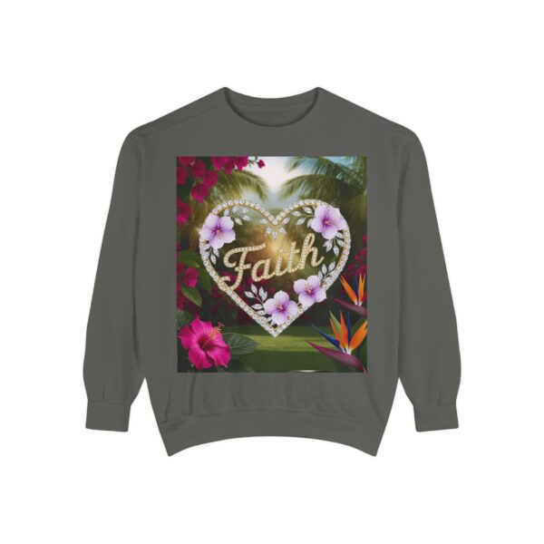 Sweatshirt Unisex Inspirational "Faith" 'Diamond Ring Heart' Christian Virtues Uplifting Faith-Based Apparel Gospel Encouragement Comfort - Image 12