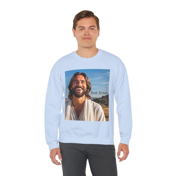 Crewneck Sweatshirt-with our inspirational "Just Jesus" Design!! Vintage Inspired Faith Apparel, Gospel Fashion Unisex Heavy - Image 7