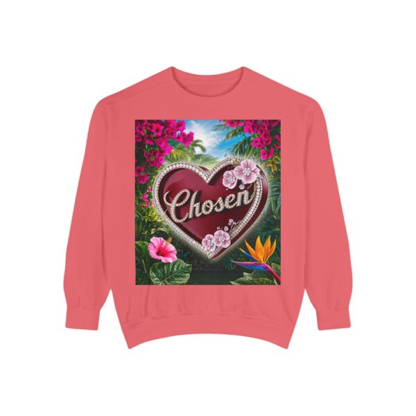 Sweatshirt Unisex Inspirational-with our "Chosen" 'Solid Red Heart' Design! Christian Uplifting Faith-Based Apparel Gospel Philippians 4:8 - Image 31