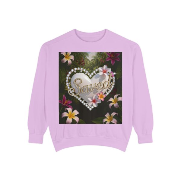 Sweatshirt Unisex with our Inspirational "Saved" 'Pure White Heart' Design! Faith Apparel Gospel Fashion Jumper, Pullover - Image 38