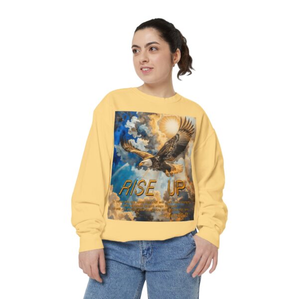 Sweatshirt Unisex Inspirational-with our "RISE UP" 'soaring eagle' design with Isaiah 40:31! Faith Apparel Gospel Fashion Jumper, Pullover - Image 13