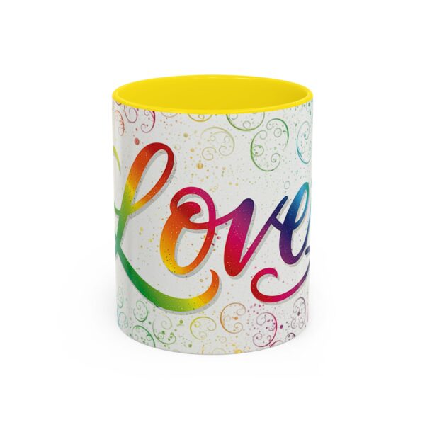 Our inspirational "Love" 'spirals' Ceramic Accent Coffee Mug Design is Perfect for Wedding Gifts, Inspirational Decor - Image 49