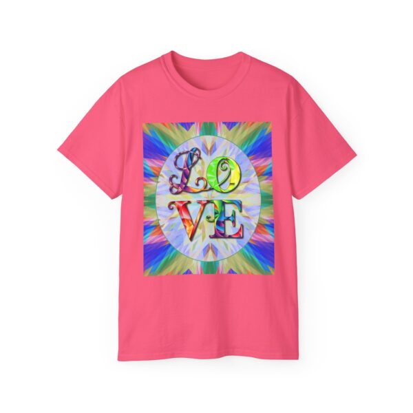 Our inspirational "Love" 'kaleidoscope' Design!! on a Christian Unisex Cotton T-Shirt, Faith Spiritual Apparel, Love Gift - Image 29