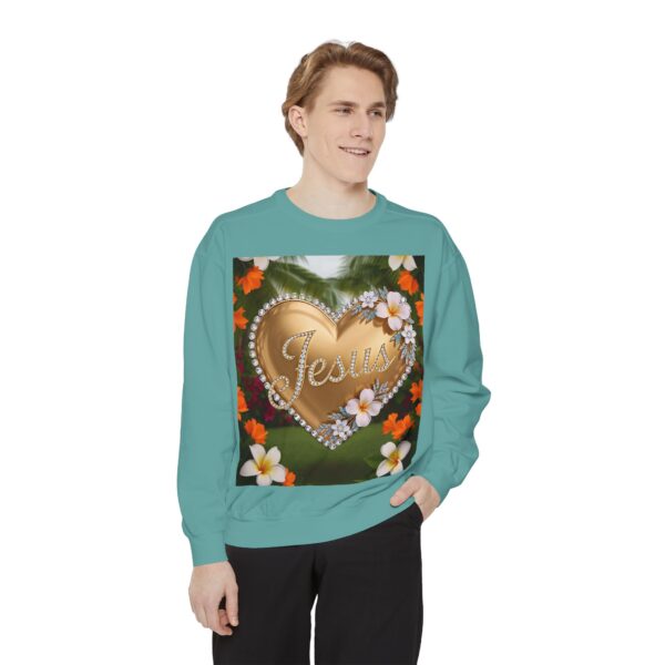 Sweatshirt Unisex with our Inspirational "Jesus" 'Diamond Ring-Solid Gold Heart' Design! Faith Apparel Gospel Fashion - Image 25