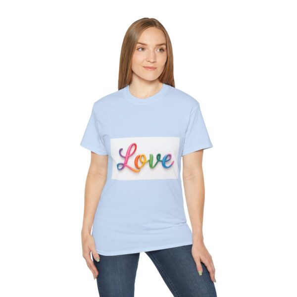 Our inspirational "Love" Design!! on a Christian Unisex Cotton T-Shirt, Faith Spiritual Apparel, Love Gift - Image 18