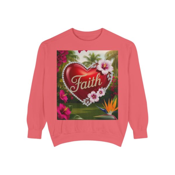 Sweatshirt Unisex Inspirational-With our "FAITH" 'Solid Red Heart' design! Beauty of Creation Tropical Beach Comfort, Jumper, Gift - Image 29