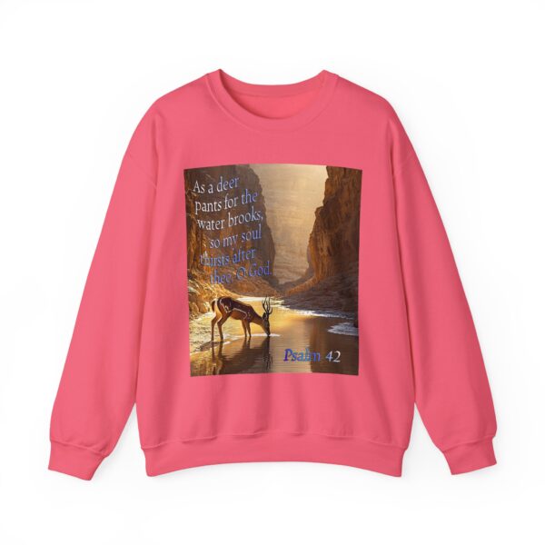 Crewneck Sweatshirt-with our inspirational Psalm 42 'As a Deer Pants' design! Vintage Inspired Faith Apparel, Gospel Fashion Unisex Heavy - Image 19