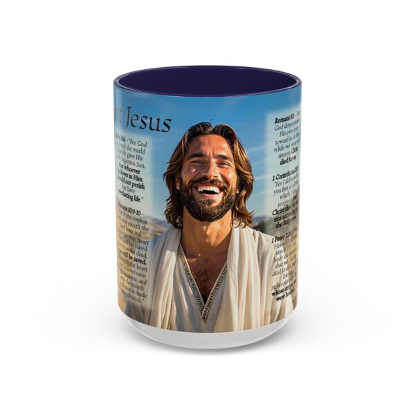 Our inspirational "Just Jesus" and Verses on Salvation Ceramic Accent Coffee Mug Design is Perfect for Wedding Gifts, Inspirational Decor - Image 21