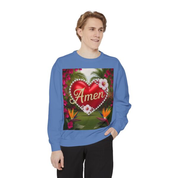 Sweatshirt Unisex Inspirational-With our beautiful "Amen" 'Solid Red Heart'- Faith Apparel, Unisex Top, Religious Gift, Comfort Wear, Church Event Style - Image 22