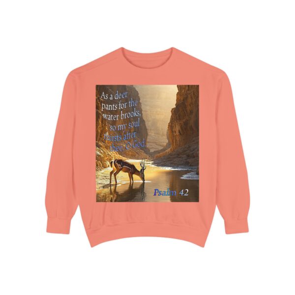 Sweatshirt Unisex with our inspirational Psalm 42 'As a Deer Pants' design! Faith Apparel Gospel Fashion Jumper, Pullover - Image 13